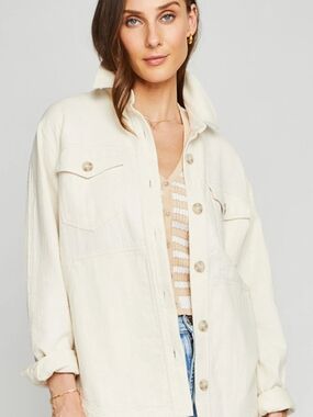 Gentle Fawn (Nicholson) Shacket Cream Oversized Jean Jacket S/Small